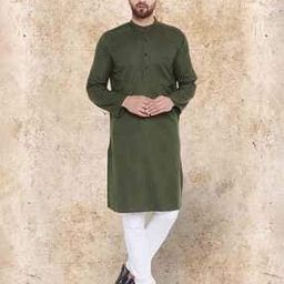 Men Regular Fit Cotton Kurta with Patch Pocket-image-83