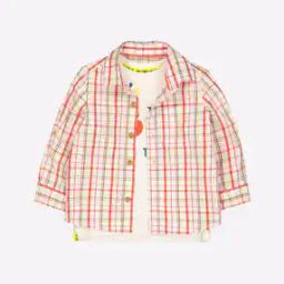 Checked Shirt with T-shirt Set-image-100