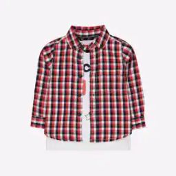 T-shirt & Checked Shirt Set-picture-47
