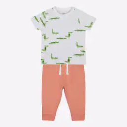 Printed Crew-Neck T-shirt with Shorts-image-65
