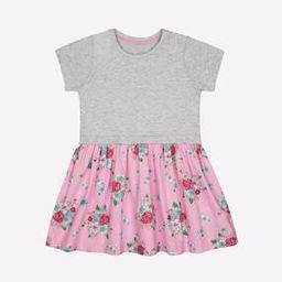 Floral Print Crew-Neck Flared Dress-image-58