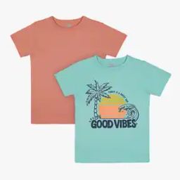 Pack of 2 Graphic Print Crew-Neck T-Shirts-image-66