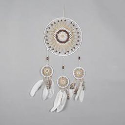 Cotton Crochet & Faux Feathers Dreamcatcher-image-43