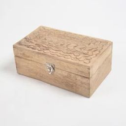 Hand-Carved Wooden Keepsake Box-20