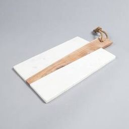 Hand Cut Marble & Acacia Wood Cheeseboard-image-34