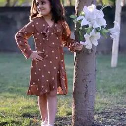 Polka-Dot Print Ruffled A-line Dress-30
