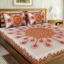 Printed Cotton Double Bedsheet with Pillow Covers-image-98