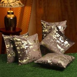 Set of 5 Foil Print Cushion Covers 16" x 16"-image-34