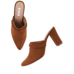 Women Slip-On Chunky-Heeled Pumps-image-11