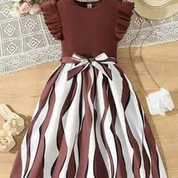 avsar trendz Girls Stripe A-line Dress-picture-7