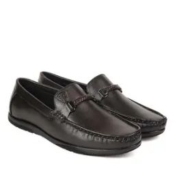 Self-Design Slip-On Loafers with Stitches-picture-0