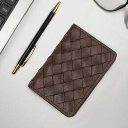 La Plata W2 Gaucho Basket Weave Leather Card Holder-image-91