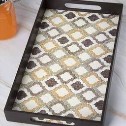 Block-Print Tray with Handle-33