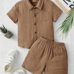 Boys Self-Design Shorts & Shirt Set-2