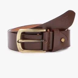 Genuine Leather Belt with Buckle Closure-image-53