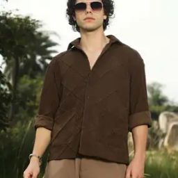 Men Self-Design Oversized Fit Shirt-image-33