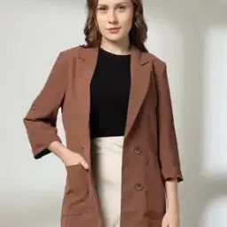 Women Regular Fit Blazer with Welt Pockets-picture-46