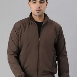 Men Slim Fit Bomber Jacket with Zipper Pockets-25