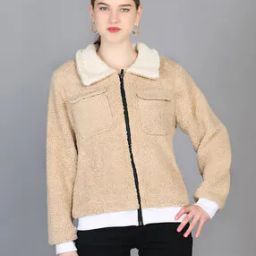 Women Zip-Front Regular Fit Jacket-image-3