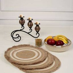 Set of 3 Jute Braided Table Placemats-image-56