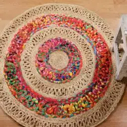Jute And Cotton Braided Reversible Rug Carpet-39