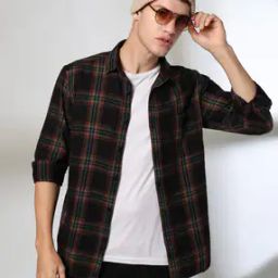 Men Checked Slim Fit Shirt-image-85