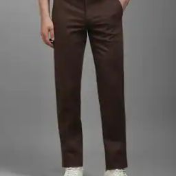 Men Tapered Fit Flat-Front Trousers-image-67