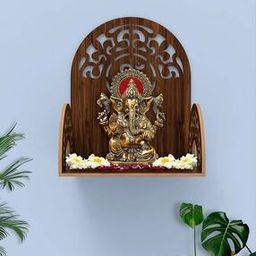 Wooden Wall Handing Mandir-14