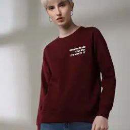 Women Regular Fit Crew-Neck Sweatshirt-image-48