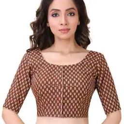 Women Block Print Front-Open Blouse-23