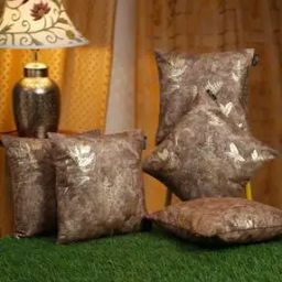 Pack of 5 Embellished Square Cushions Covers-14