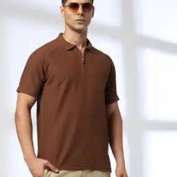 Self Structured Zipper Polo With Raglan Sleeve-picture-25
