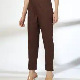 Women Straight Fit Flat-Front Trousers-image-101