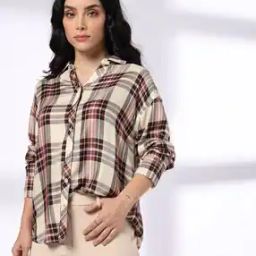 Women Checked Oversized Fit Shirt-image-78