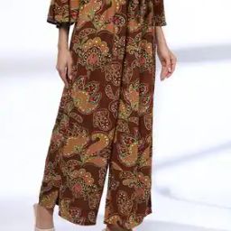 fig Women Floral Print Straight Fit Trousers-picture-22
