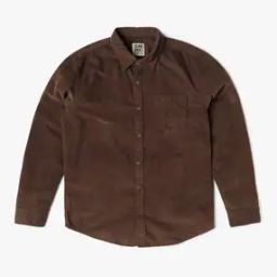 Boys Slim Fit Corduroy Shirt with Patch Pocket-99