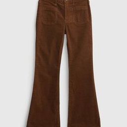Girls High-Rise Flared Corduroy Jeans-image-8