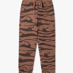 Animal Print Slim Fit Straight Track Pants-image-38