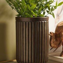 Ribbed Metal Planter-image-48