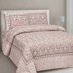 Paisley Print King-Size Bedsheet with Pillow Covers-image-37