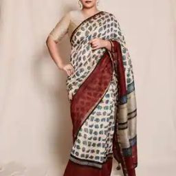 Women Animal Saree with Blouse Piece-image-83