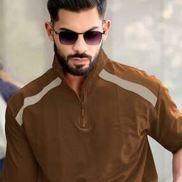 Men Oversized Fit High-Neck T-shirt-image-49