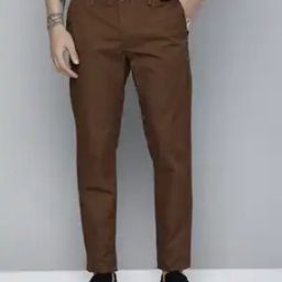 Men Slim Fit Flat-Front Trousers-picture-20