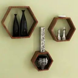 Set of 3 Hexagonal Wall Shelves-28