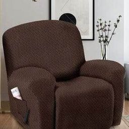 Geometric Print Stretchable Single Seater Recliner Cover-image-99