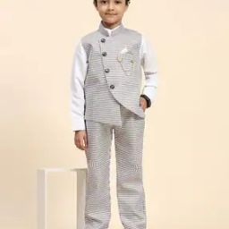 Checked 3-Piece Suit Set-image-1