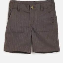 Textured Mid-Rise Flat-Front Shorts-picture-11