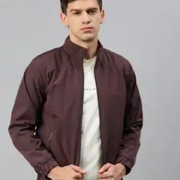 Slim Fit Jacket with Zip Closure-image-90