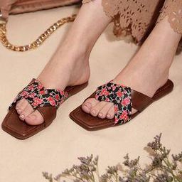 Floral Print Slide Flip-Flops-image-10