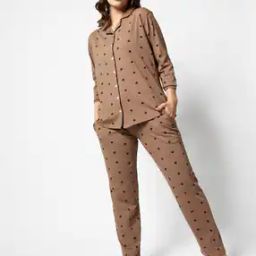 Micro Print T-Shirt & Pyjamas Set-picture-18